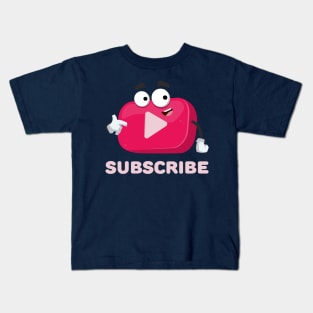 cartoon video player vlog icon subscribe Kids T-Shirt